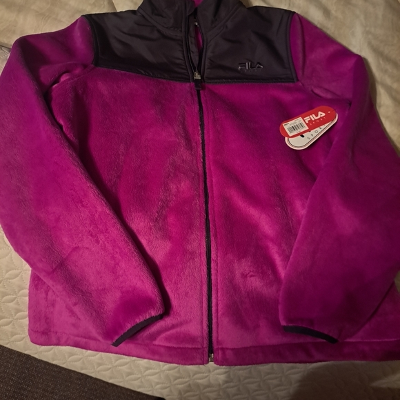 FILA Sport Women's Medium Purple Full Zip‎ Plush Fleece Jacket - Picture 5 of 5